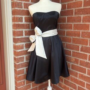 THE LIMITED Satin Black Dress Convertible Strapless Spaghetti Reversible Sash 4